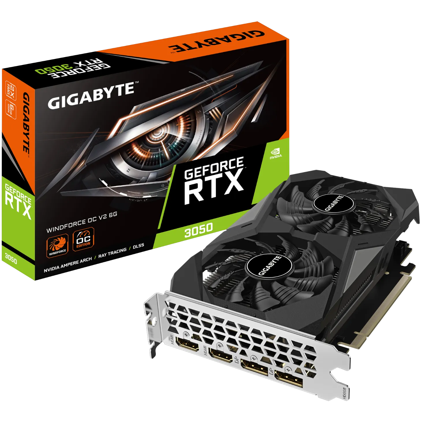 כרטיס מסך Gigabyte RTX 3050 Windforce 2 OC V2 6GB
