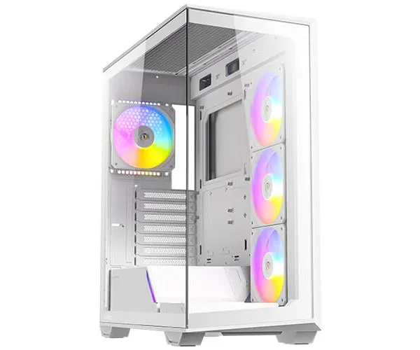מארז לבן Antec C3 ARGB Mid-Tower ATX 4x ARGB FANS Incl Type-C