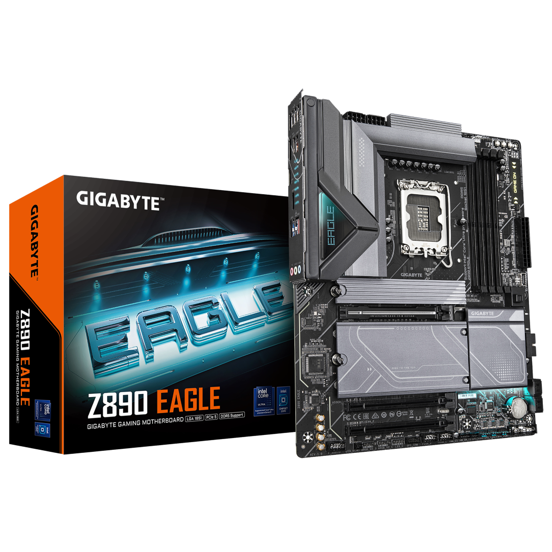 לוח לאינטל דור 15 Gigabyte Z890 EGALE 2.5GbE 4XM.2 Slots ATX LGA1