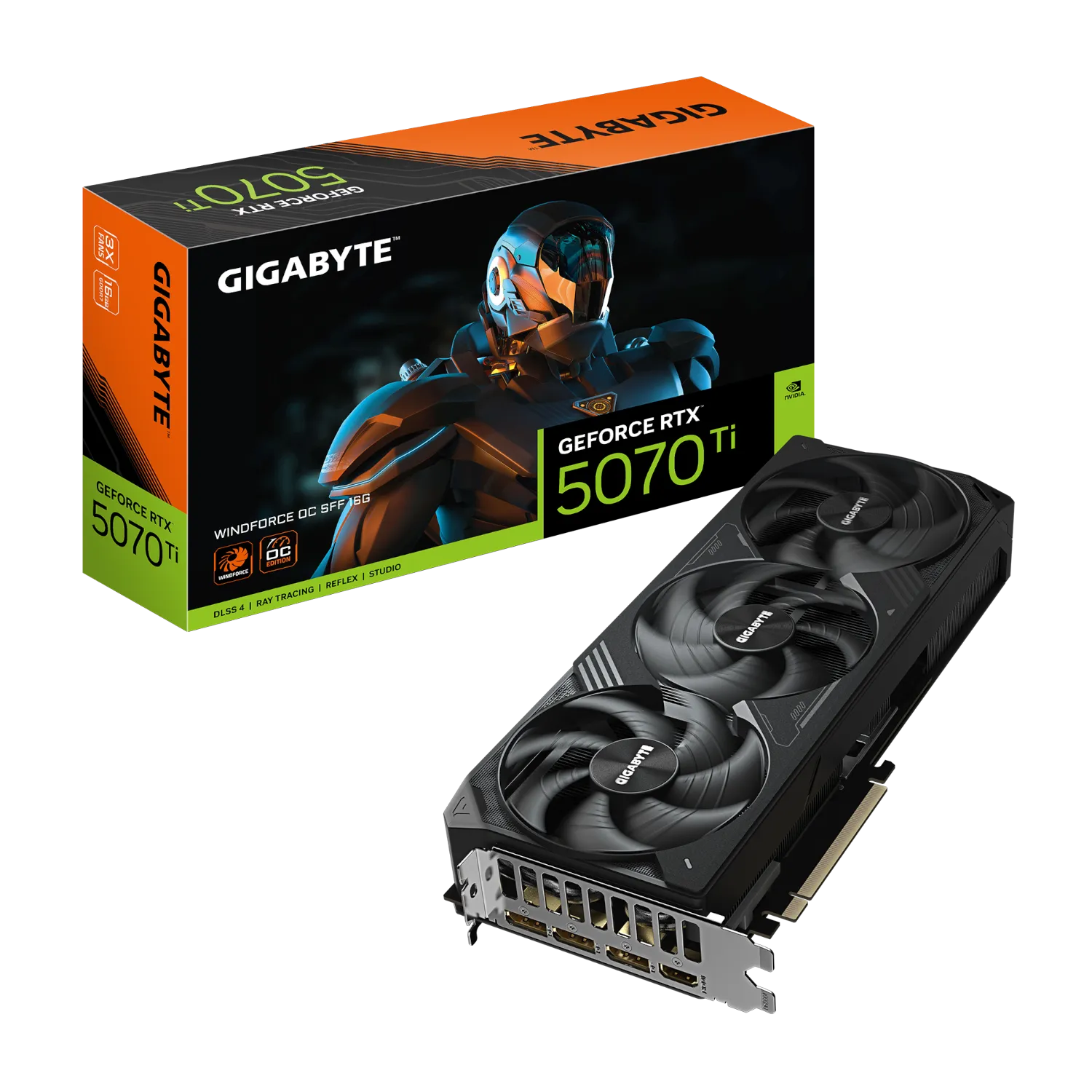 כרטיס מסך Gigabyte RTX 5070 Ti Windforce 3 SFF 16GD DP HDMI