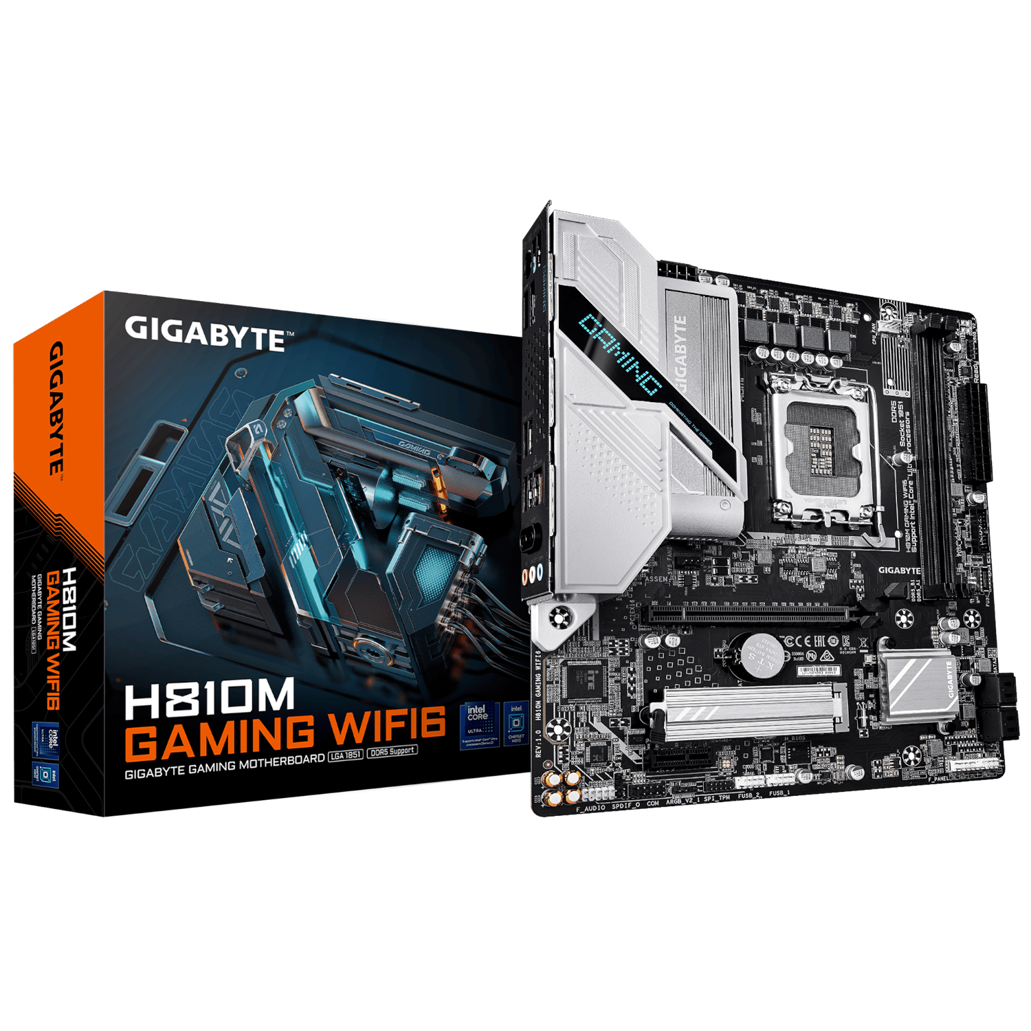 לוח Gigabyte H810M Gaming WIFI6 Micro-Atx DDR5 LGA1851 VGA HDMI