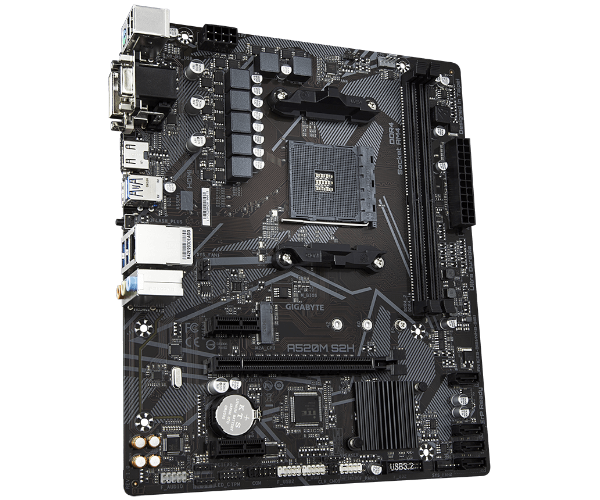 לוח אם למעבדי Gigabyte A520M S2H 1.3 VGA DVI HDMI AM4 AMD