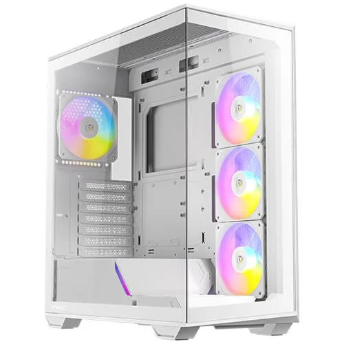 מארז לבן Antec C3 ARGB Mid-Tower ATX 4x ARGB FANS Incl Type-C