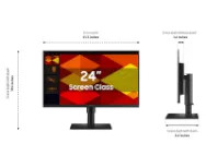 מסך SAMSUNG S24D408GAM IPS FHD 100hz Speakers DP 2XHDMI USB HUB