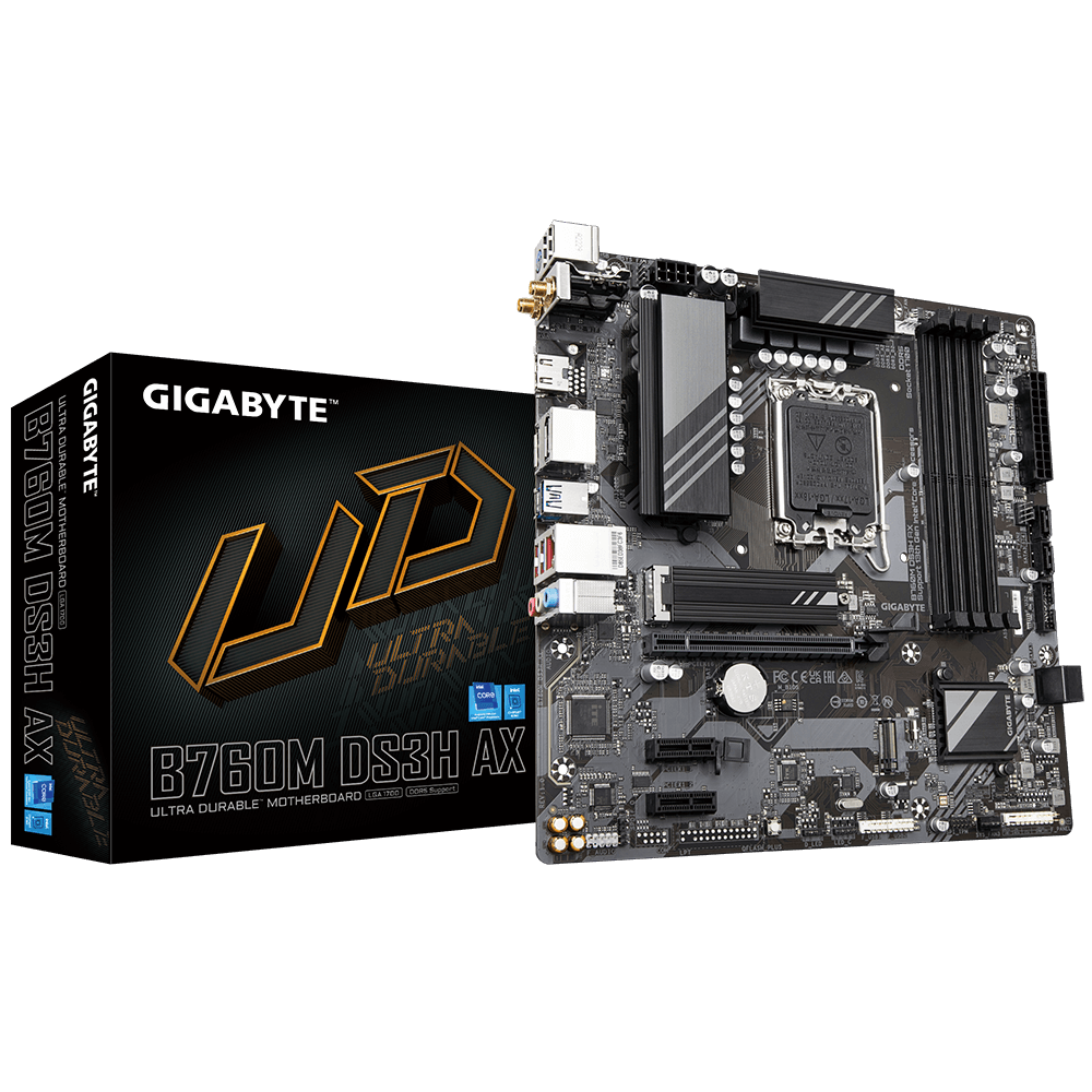 לוח Gigabyte B760M DS3H AX DDR5 Micro-ATX WIFI6 LGA1700