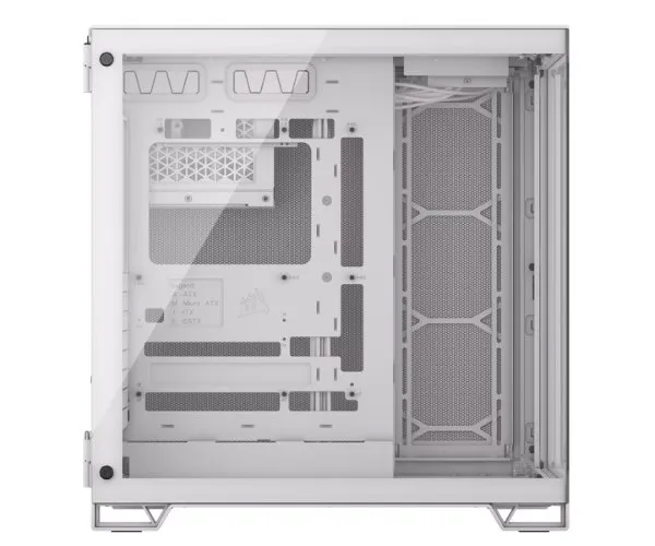מארז Corsair 6500X Mid-Tower E-ATX Tempered Glass Case White