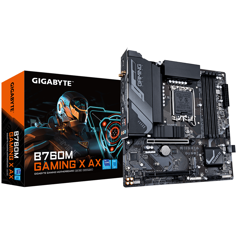 לוח אינטל דורות 12-14 Gigabyte B760M GAMING X AX 1.2 DDR5 Wifi BT