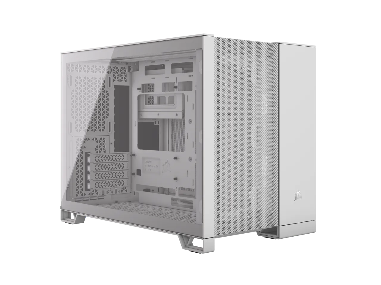 מארז Corsair 2500D AIRFLOW Mini-Tower mATX White NO FANS