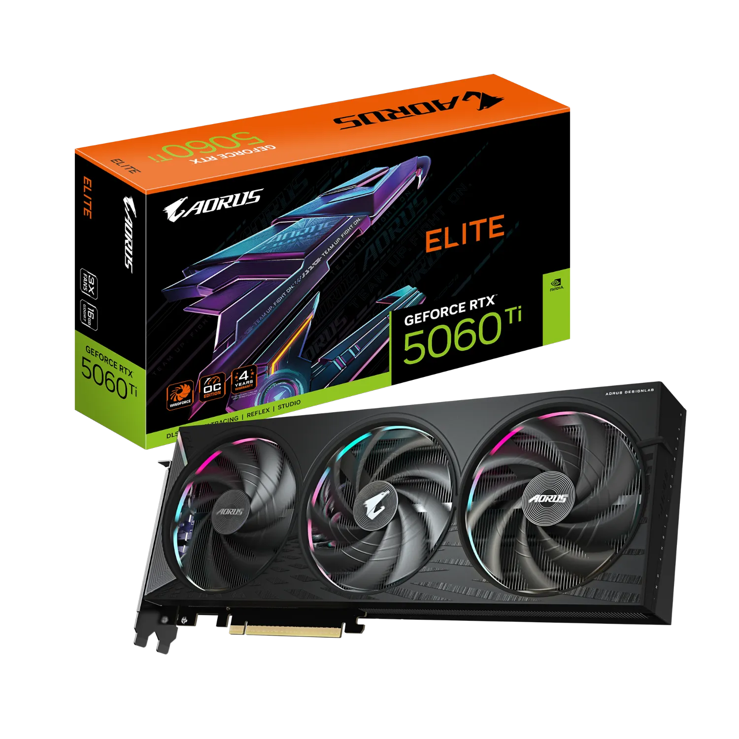 כרטיס מסך Gigabyte RTX 5060 Ti Aorus Master Elite 16GB