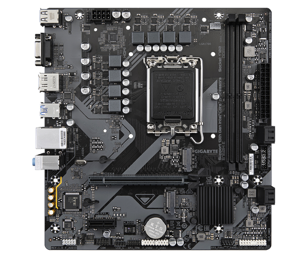 לוח אם אינטל GIGABYTE B760M E DDR5 DP HDMI VGA 1GbE lan LGA1700