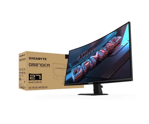 מסך קעור Gigabyte GS27QCA VA 180hz QHD HDR Ready AMD FreeSync