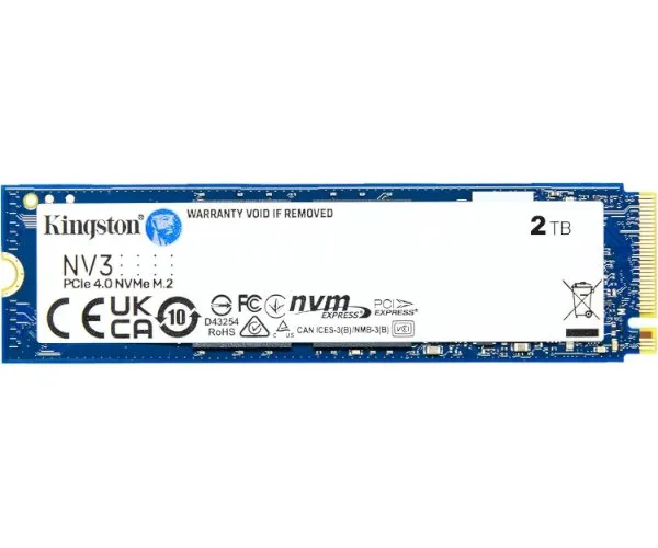 דיסק פנימי Kingston NV3 2TB NVME GEN 4.0 M.2 2280 6000/5000Mb/s