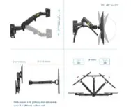 זרוע דו מפרקית לתליה על קיר North Bayu F150