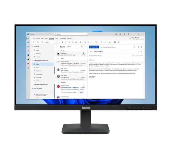 מסך ThinkVision S24-4e 4ms 100Hz FHD IPS 23.8 HDMI VGA Black Vesa