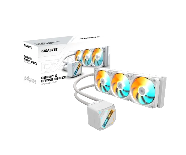 קירור נוזלי משולש Gigabyte Gaming 360 ICE 3XARGB 120MM Fan White