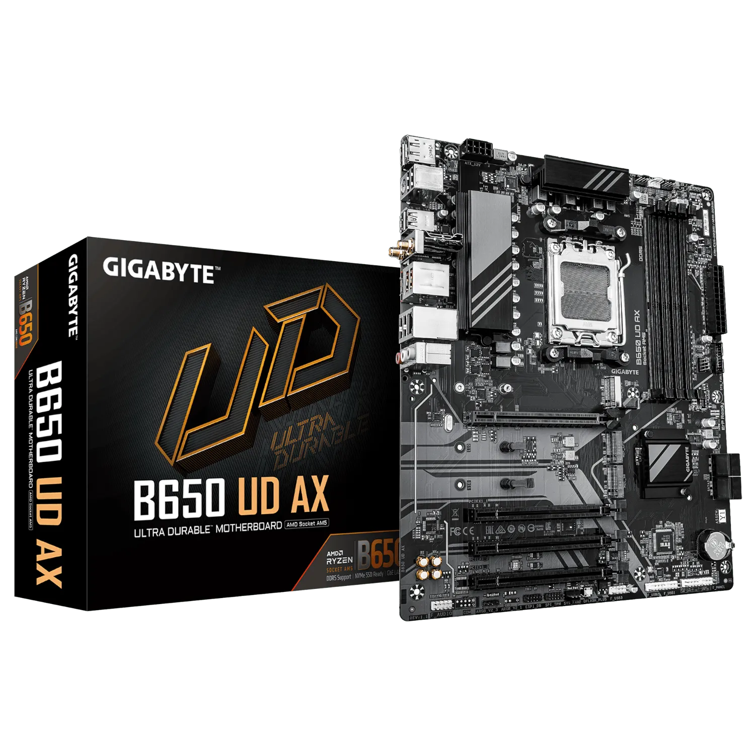 לוח אם GIGABYTE B650 UD AX DDR5 WIFI6 BT AM5 1GB LAN
