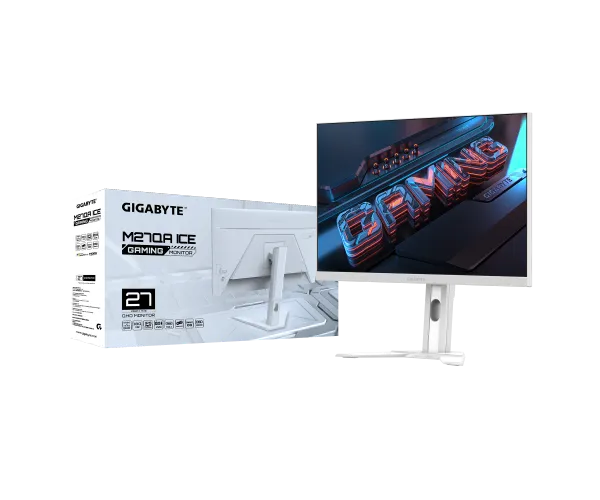 מסך גיימינג Gigabyte M27QA ICE 2K SS IPS 180Hz 1MS HDR USB KVM