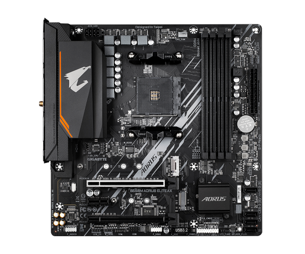 לוח אם Gigabyte B550M AORUS ELITE AX AM4 DDR4 WIFI DVI HDMI M-Atx