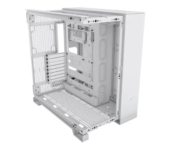 מארז Corsair 6500X Mid-Tower E-ATX Tempered Glass Case White