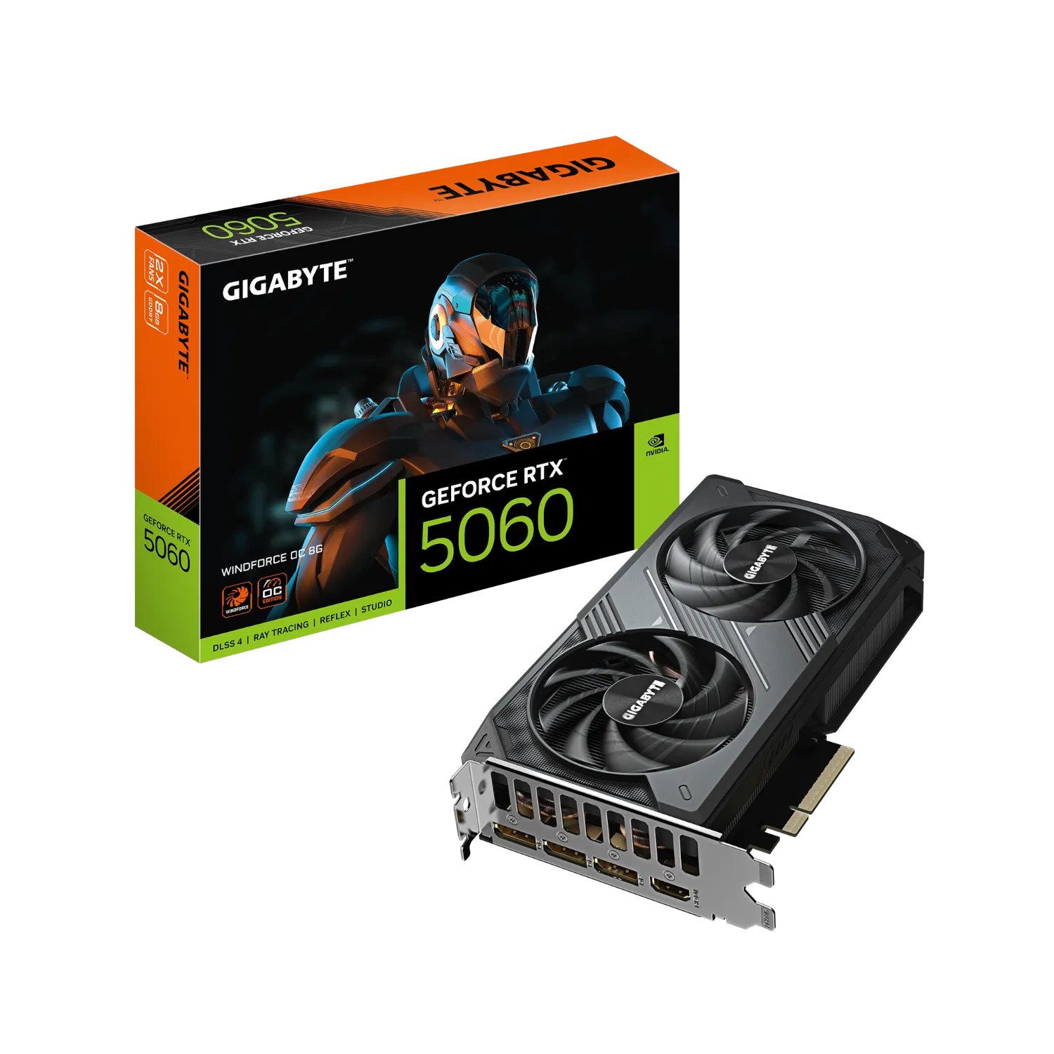 כרטיס מסך Gigabyte GeForce RTX 5060 WindForce 2 OC 8GB