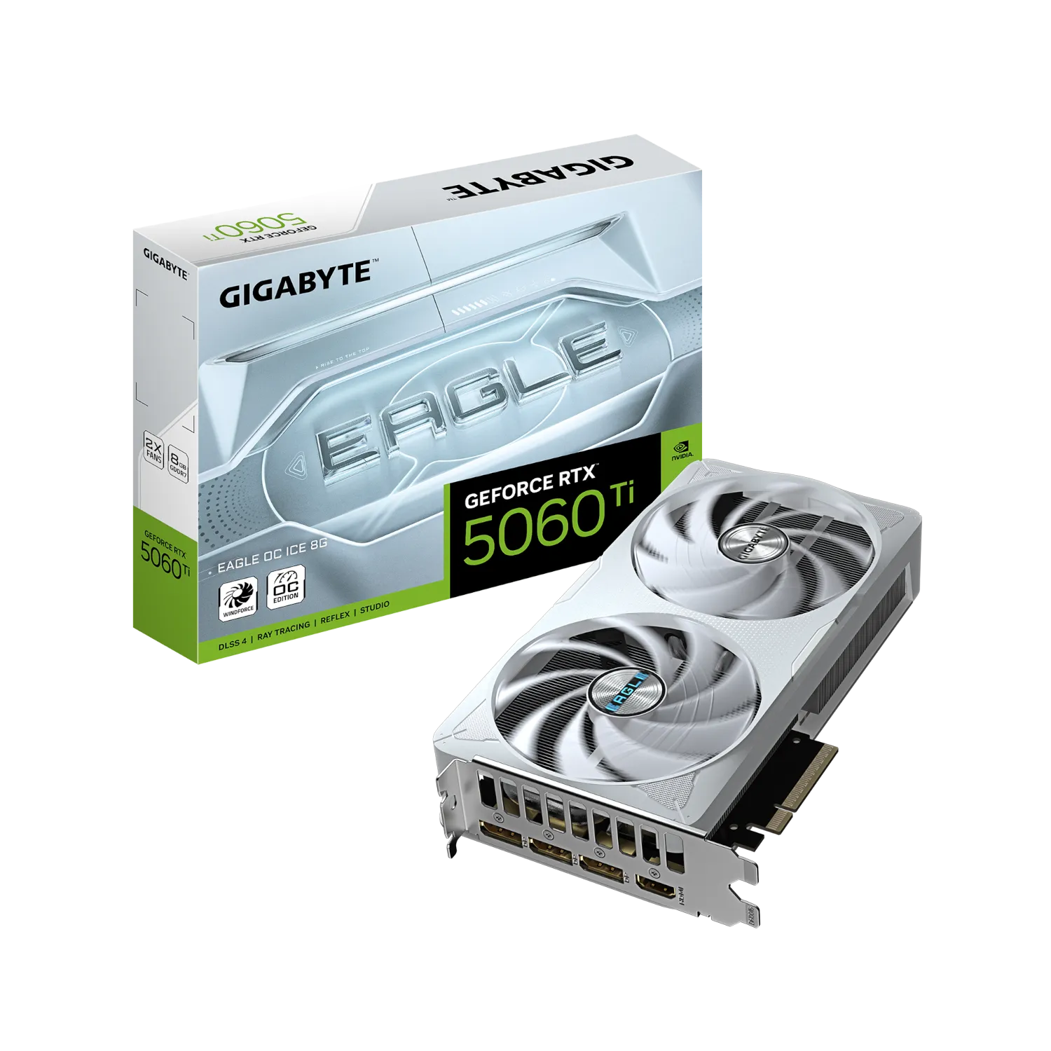 כרטיס מסך Gigabyte GeForce RTX 5060 Ti EAGLE ICE OC 8GB white