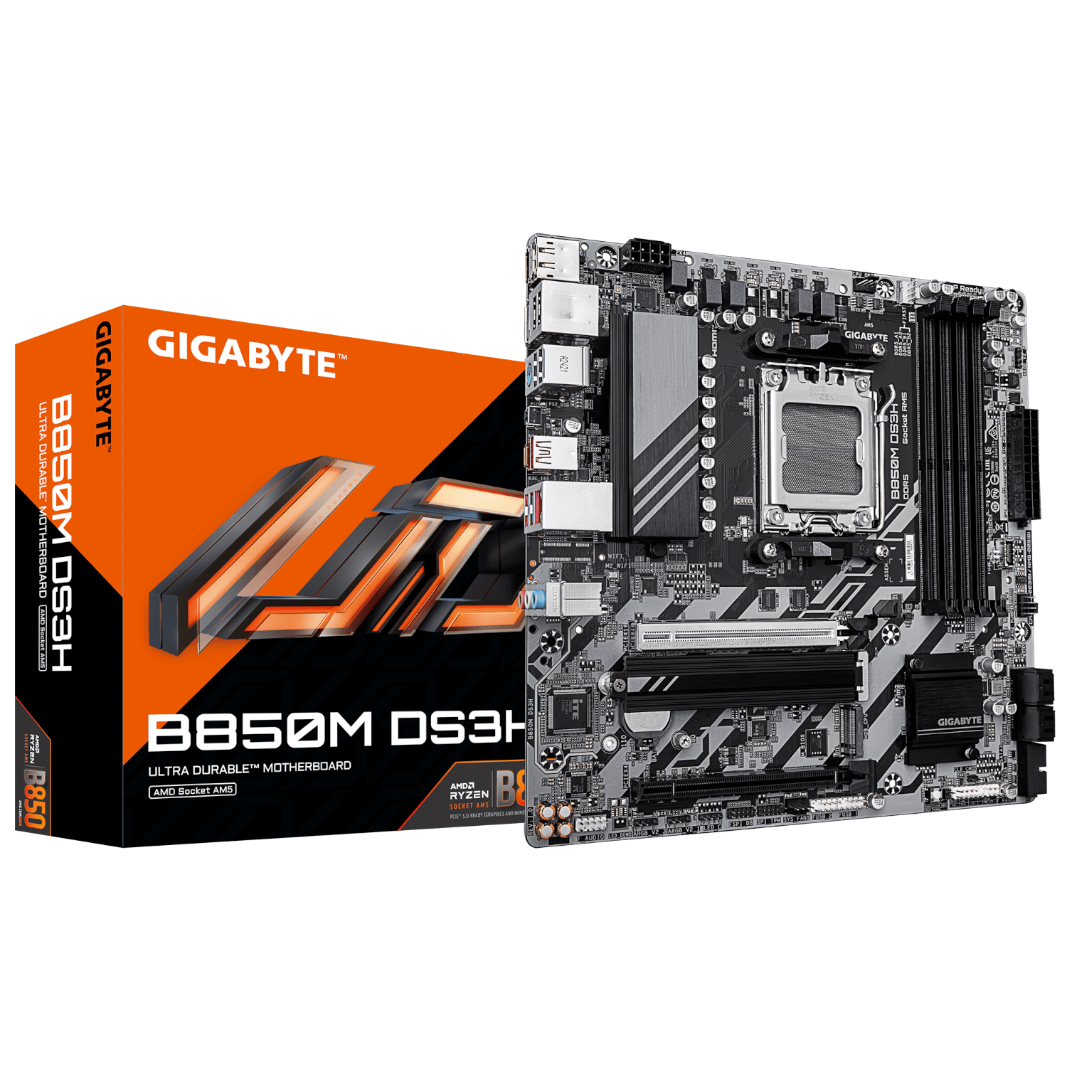 לוח אם GIGABYTE B850M DS3H DDR5 MICRO-ATX AM5 2.5GBE LAN