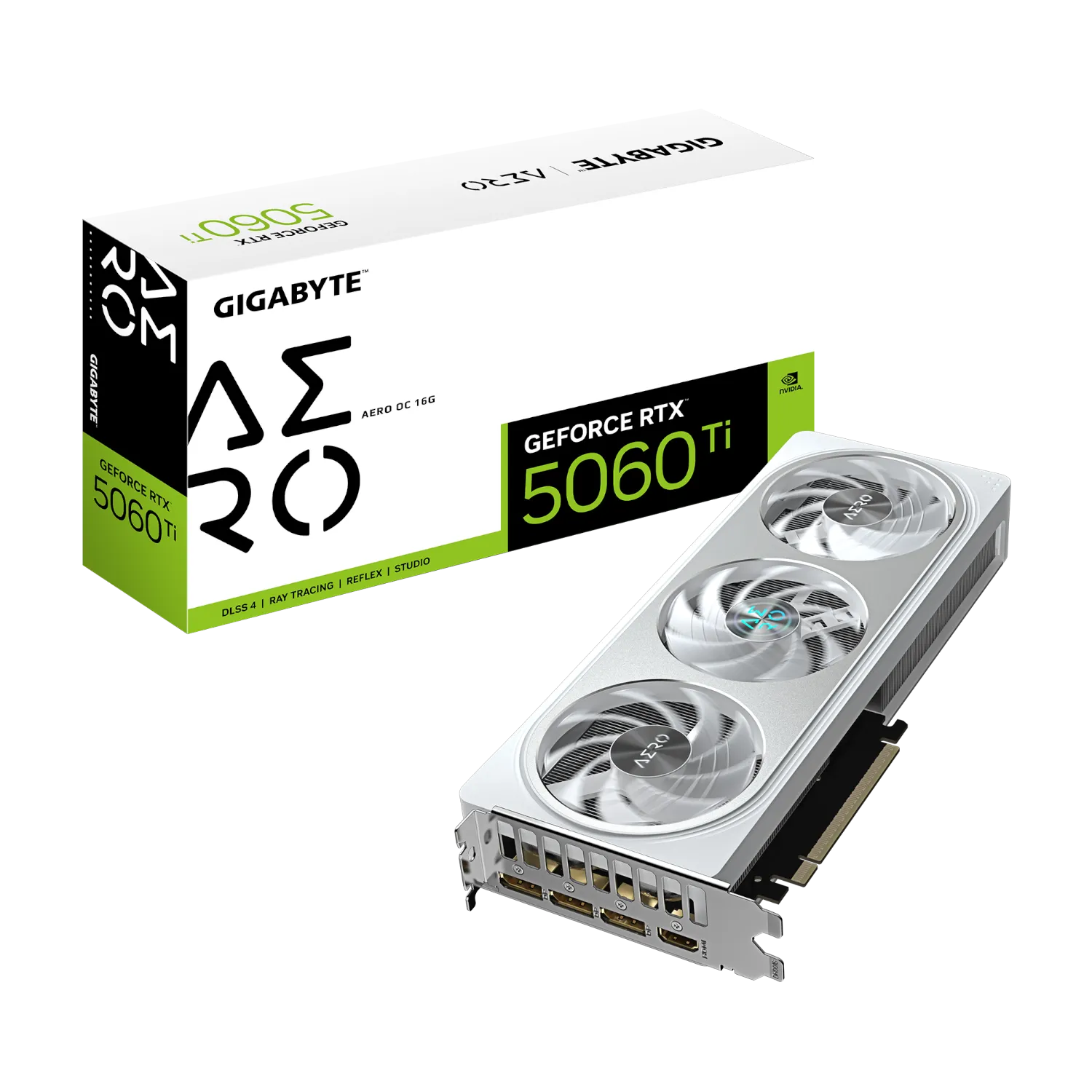 כרטיס מסך Gigabyte RTX 5060 Ti AERO OC 16GB white